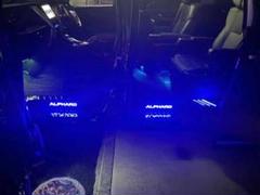 【限定販売】 ヴェルファイア VELLFIRE 高級 ブルーLED 黒スカッフプレート 30系 - 内装品、シート