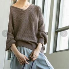 【美品】　NOBLE コットン　レーヨン　ニット　ベージュ　人気　長袖 L】レーヨンナイロン タートルネックニット(トップス)｜TO BE