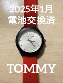 TOMMY 腕時計 ラバー レッド トミーニューヨークシティ 動作確認済み