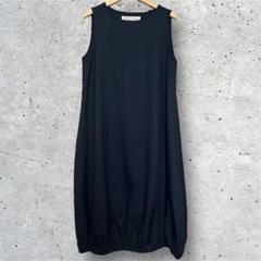 ミディウミ MidiUmi バルーン ワンピース ノースリーブ 日本製 ネイビー