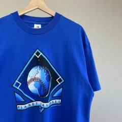 80s 90s USA製 地球 野球 プリントTシャツ Lサイズ vintage