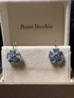 Ponte Vecchio 水色花形ピアスのサムネイル