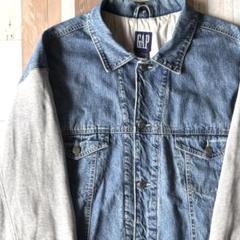 90s OLD GAP デカタグ スウェット 切替 デニムジャケット L 古着