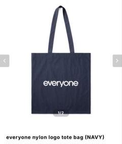 everyone nylon logo tote bag BLUE 新品 everyone nylon logo tote bag (BLUE)