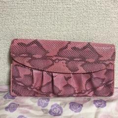 クラッチ バッグ クロコダイル柄 ピンク