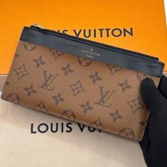 新品同様 ルイヴィトン モノグラム リバース スリム パース 長財布 小銭入れ
