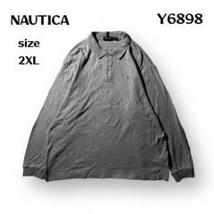 【即購入OK】NAUTICA 長袖ポロシャツ　サイズ2XL グレー