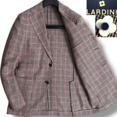 未使用級 LARDINI テーラードジャケット サマーツイード 近年モデル 50 J6098 新品 ラルディーニ 21SS絹麻サマーツイードジャケット 茶