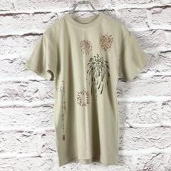 2698:FINCH ストレッチTシャツ　カジュアル　花火柄　M