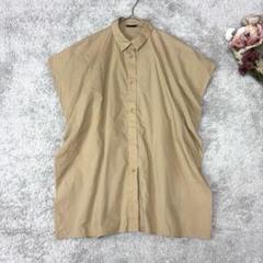 ラート　アーバンリサーチ　フレンチスリーブシャツ　タック　ベージュ　F