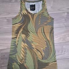 【DRESSCAMP】ドレスキャンプ ベロア調タンクトップ　スワロフスキーロゴ DRESSCAMP DRESS CAMP ドレスキャンプ プラントミックス柄