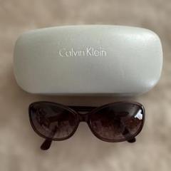 Calvin Klein ダークブラウン キャットアイサングラス