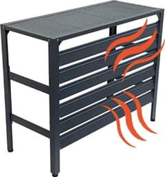 q1642 室外機カバー アルミ製 排気ルーバー M ライトグレー