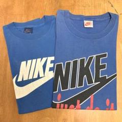 80s NIKE 紺タグ 銀タグ スウォッシュ Tシャツ USA製 カマボコ M