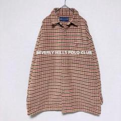 BEVERLY HILLS POLO CLUB/チェック長袖シャツ/古着3327