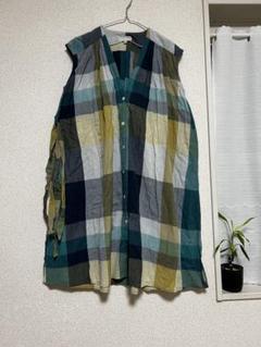 People Tree チェック柄 半袖ワンピース M