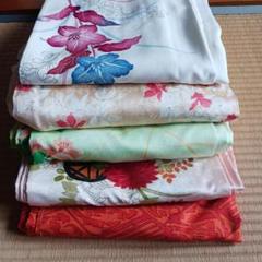 6037 夏物名古屋帯 まとめセット リメイク用 オレンジ地 白地