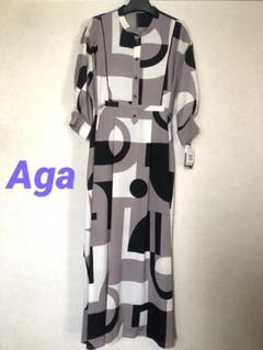 定価24000円♡Aga 幾何学模様 フレアワンピースのサムネイル