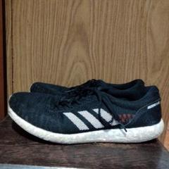 アディゼロ　adidas ブラック シューズ　25.5