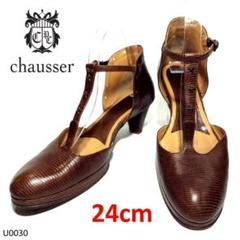 chausser ippei takei パンプス Tストラップ スタッズ 24