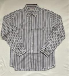 【Hush Puppies 】長袖ワイシャツ Lサイズ ストライプ