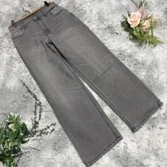 【GRL】グレー ワイドデニムパンツ　ジーンズ　L