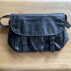 極美品 コーチ 大容量 メッセンジャーバッグ ブリーカー クーリエ レザー 黒 COACH（コーチ）の「リーグ バイク バッグ（メッセンジャー