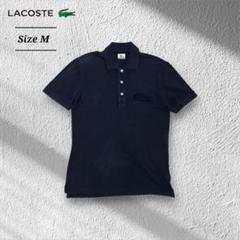 LACOSTEラコステ半袖ポロシャツビッグワニフェードネイビー茄子紺ユニセックス