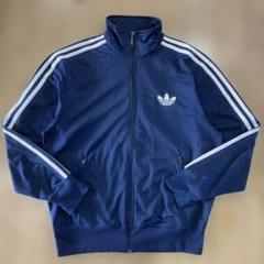 【ビッグサイズ‼️】adidasファイヤーバー ドトラックジャケット 青 古着 adidas ファイヤーバード トラックジャケット 古着 ネイビー XL