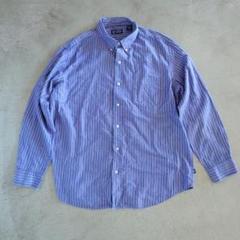 古着　CHAPSチャップス　ラルフローレン　ストライプシャツ　BDシャツ XL