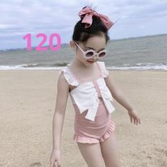 女の子　りぼん　水着　120