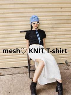NKNIT mesh♡ T-shirt 新品タグ付 サイズ2 ¥14300 激安 NKNIT mesh♡ T-shirt 新品タグ付 サイズ2 ¥14300 激安