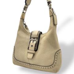 美品 COACH コーチ ショルダーバッグ レザー アイボリー ソーホー 肩掛け