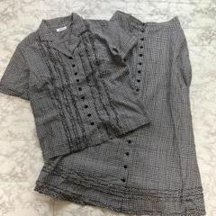 極美品♡PINK HOUSE ギンガムチェックセーラーカラーブラウス　プリーツ 極美品♡PINK HOUSE ギンガムチェックセーラーカラーブラウス