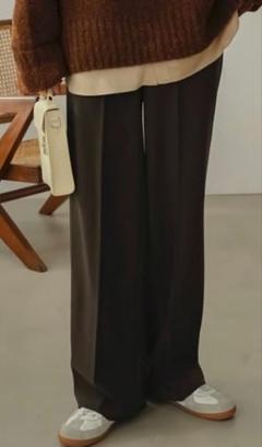 soerte ワイドスラックスベルベットパンツ　サイズ1 soerte（ソエルテ）の「Wide straight velvet pants/ワイド