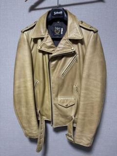 Schott レザーライダースジャケット 40 ベージュ