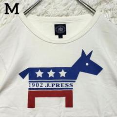 J.PRESS 1902 ジェイプレス 星と馬プリント Tシャツ 綿100% M