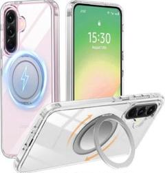 Galaxy A56 クリアケース MagSafe対応 360度回転スタンド㊹
