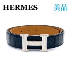 エルメス HERMES クロコポロサス コンスタンス Hベルト □L ブランド