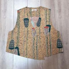 ヒトシタムラ 詩仙堂 ちりめん ベスト 日本製