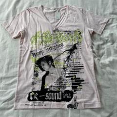 Tシャツ y2k 平成 グランジ Vネック お兄 平成ギャル ピンク 英字
