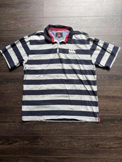 Canterbury カンタベリー ラガーシャツ XL ネイビー グレー