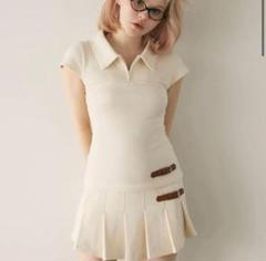 andmary Luna pleats mini dress ブラック ANDMARY】Luna pleats mini dress