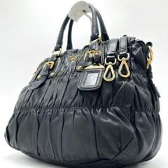 2025年最新】PRADA プラダ ギャザー トートバッグ ショルダー