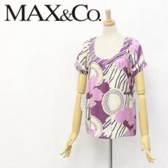 MAX&Co.】新品 柄ブラウス 襟元デザイン おしゃれ ペイズリー柄 半袖 MAX&Co.】新品 柄ブラウス 襟元デザイン おしゃれ ペイズリー柄 半袖