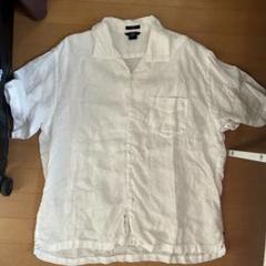 00s old gap リネンシャツ ホワイト オープンカラー 開襟シャツ