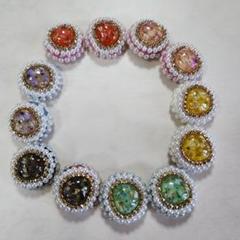 ヘアゴムパーツ　ハンドメイド　レジン　お花