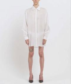 DRESSEDUNDRESSED 長袖シャツ ホワイトストライプ DRESSEDUNDRESSED 長袖シャツ ホワイトストライプ （中古・古着