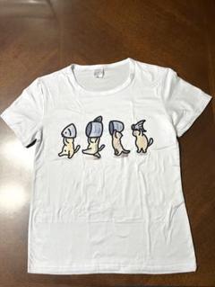 半袖Tシャツ 4匹のネコ XS ホワイト かわいいTシャツ