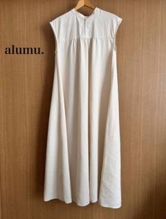 【新品未使用】Alumu. エルム　ワンピース 新品未着用 Alumu エルム バックデザイン ロングワンピース